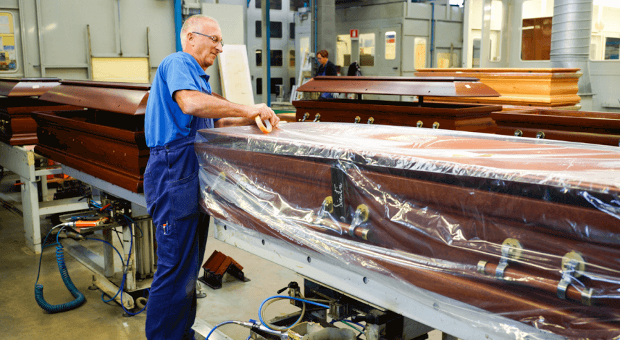 Scientia warehouse production casket preparation