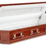 Grecian Urn Cedar Casket Open