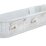 Greenature White Wicker Casket Open